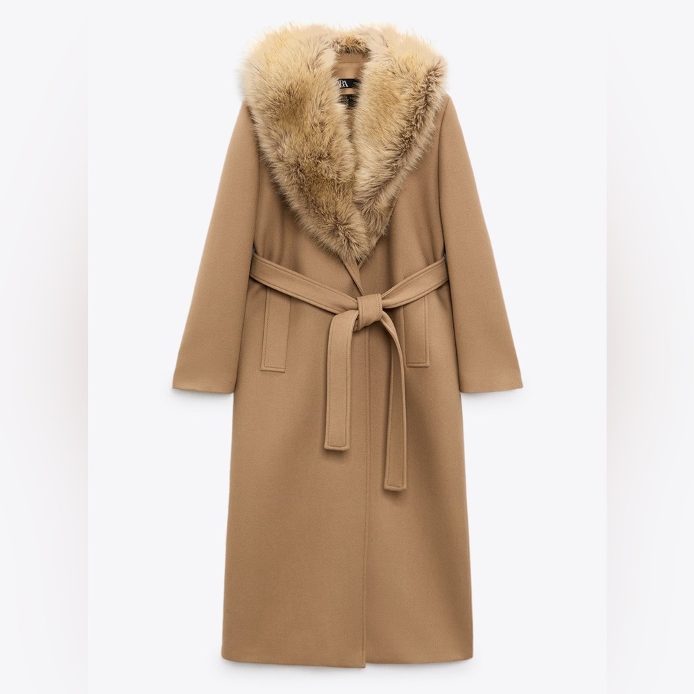 ZARA BELTED WOOL COAT